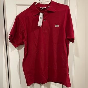 LACOSTE‎ MENS SIZE 5 POLO - RED